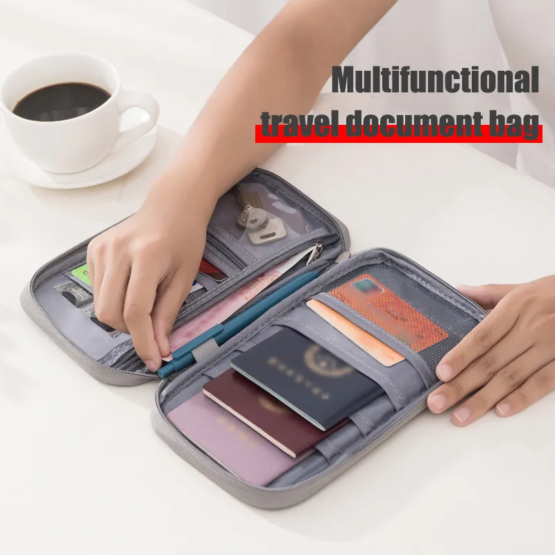 Tech Accessories Travel - กระเป๋าเดินทางแบบพกพา 1 ชิ้น กันน้ำ คุณภาพสูง กระเป๋าใส่พาสปอร์ตสำหรับนักธุรกิจ