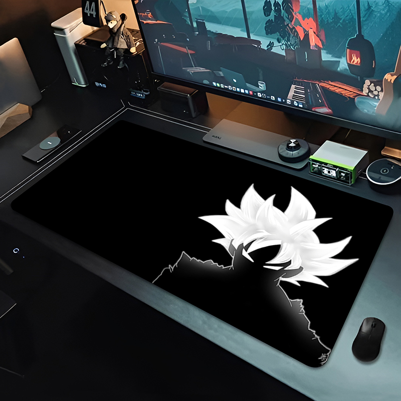 Tech Accessories Desk - แผ่นรองเมาส์อนิเมะ DBZ สีดำ ลายดราก้อนบอล ขนาดใหญ่ สำหรับคอมพิวเตอร์