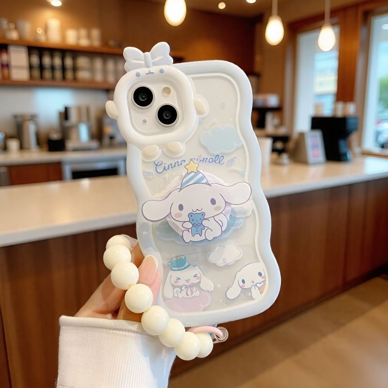 Tech Accessories Iphone - เคสโทรศัพท์ลายซินนามอโรลน่ารัก พร้อมสายคล้องมือ สไตล์อนิเมะ สำหรับ iPhone 15