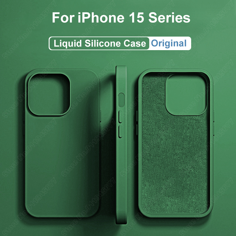 Tech Accessories Iphone - ซิลิโคนเหลวเดิมสําหรับiPhone 15 14 11 13 12
