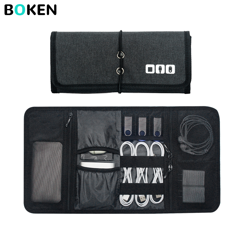 Tech Accessories Travel - กระเป๋าจัดเก็บอุปกรณ์อิเล็กทรอนิกส์สำหรับเดินทาง ใส่สายชาร์จ พาวเวอร์แบงค์ หูฟัง สาย USB