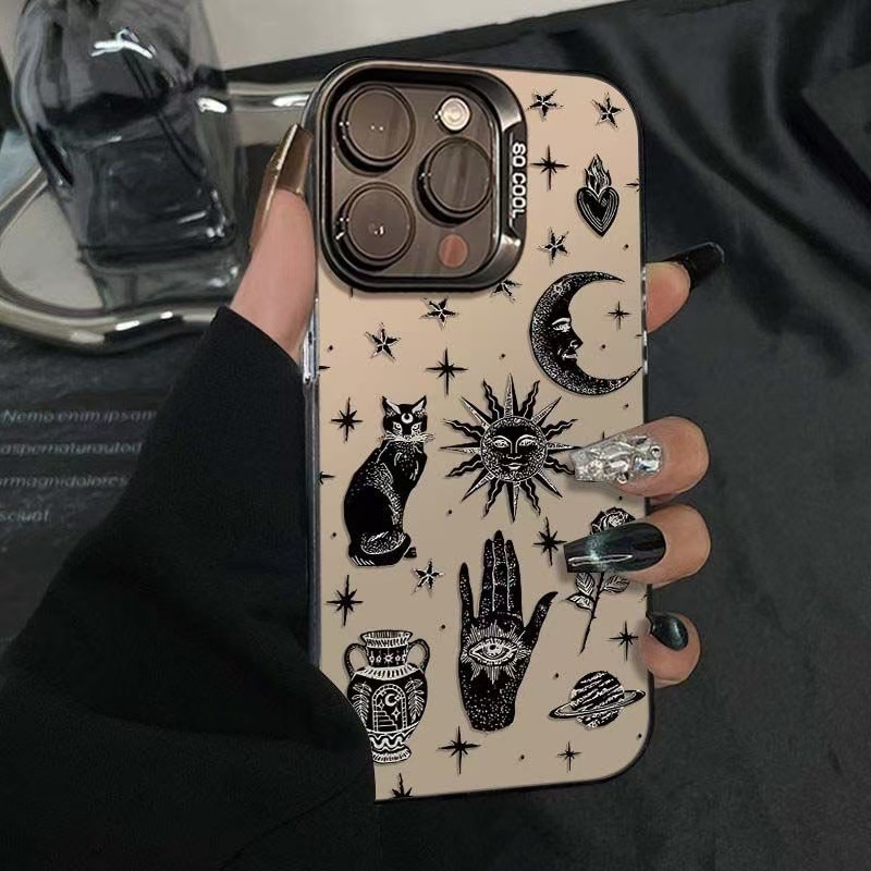 Tech Accessories Iphone - เคสโทรศัพท์มือถือสุดหรู Sun Moon Cat สำหรับ iPhone