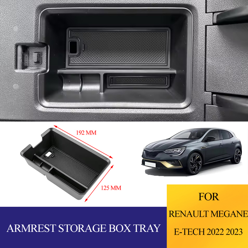 Tech Accessories Renault - กล่องเก็บของที่วางแขนในรถยนต์ ABS สำหรับ Renault Megane E-Tech