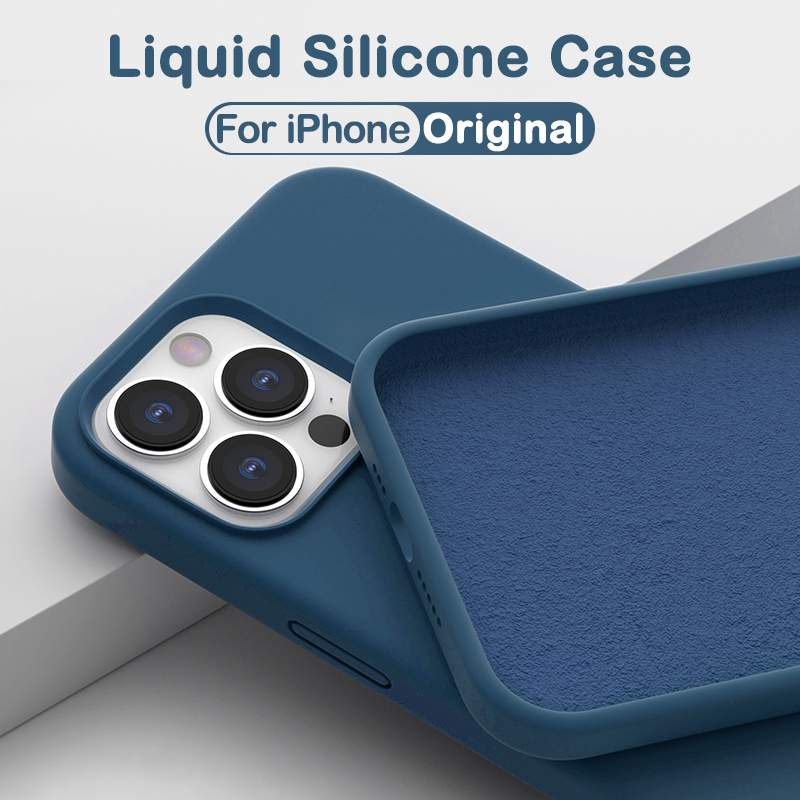Tech Accessories Iphone - เคสซิลิโคนเหลวของแท้สำหรับ Apple iPhone 11 13 12