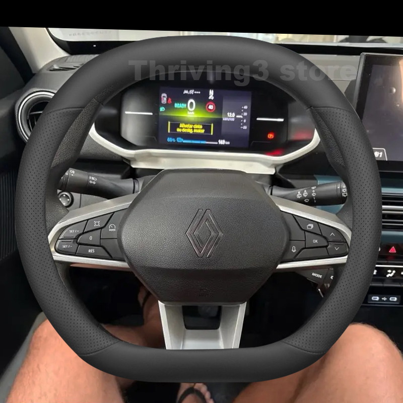Tech Accessories Renault - ฝาครอบพวงมาลัยรถหนังสำหรับเรโนลต์ 5 อีเทค เมแกน อีเทค 2024-2026