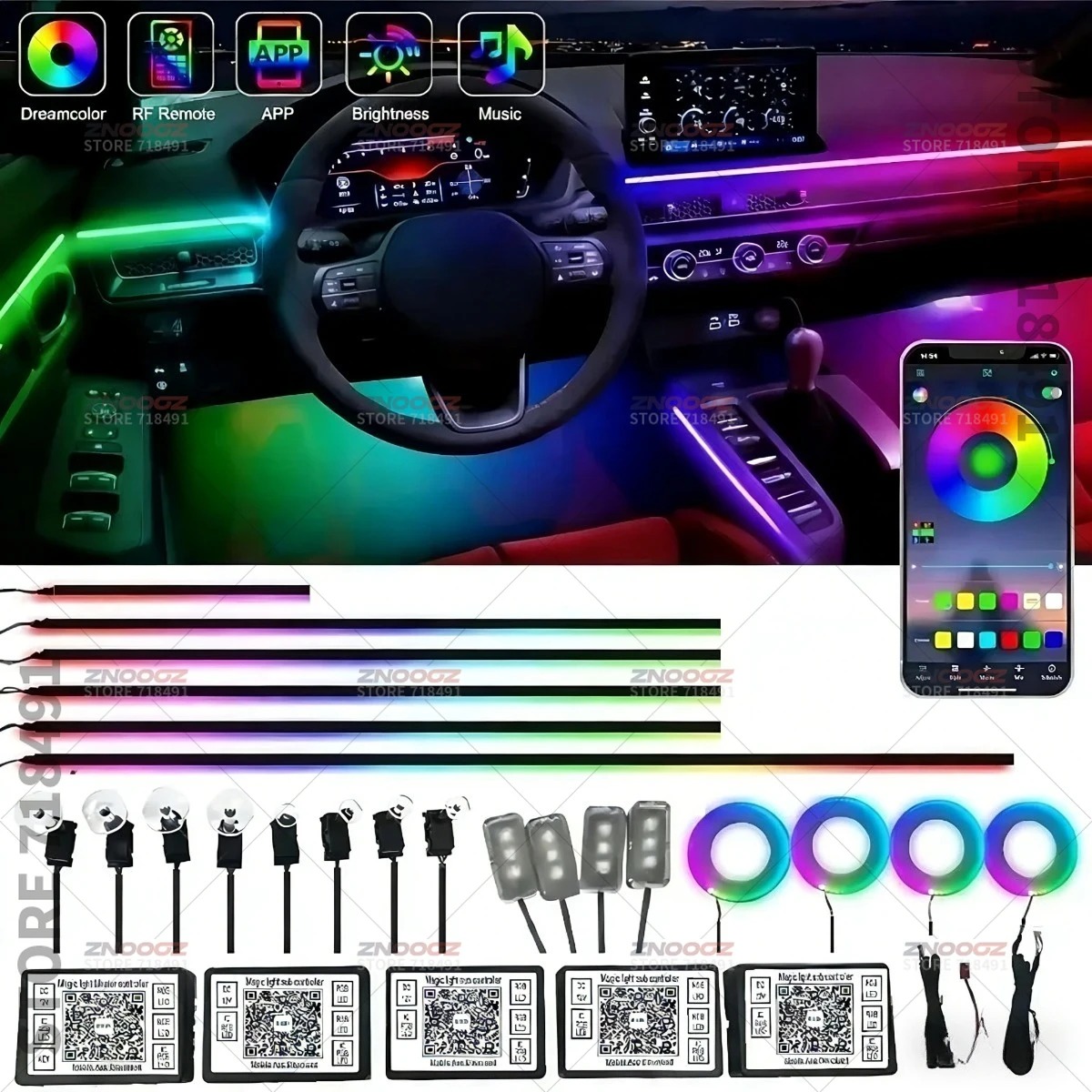 ไฟตกแต่งภายในรถยนต์อะคริลิค RG - Tech Accessories Renault บทวิจารณ์และราคา