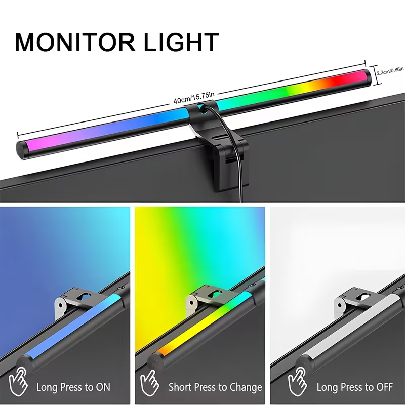 แถบไฟมอนิเตอร์ RGB ไฟบาร์สร้าง - Tech Accessories Desk บทวิจารณ์และราคา