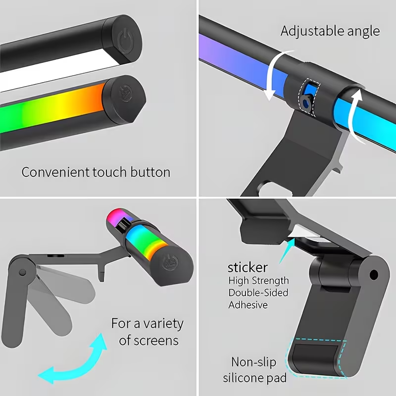 แถบไฟมอนิเตอร์ RGB ไฟบาร์สร้าง - Tech Accessories Desk บทวิจารณ์และราคา