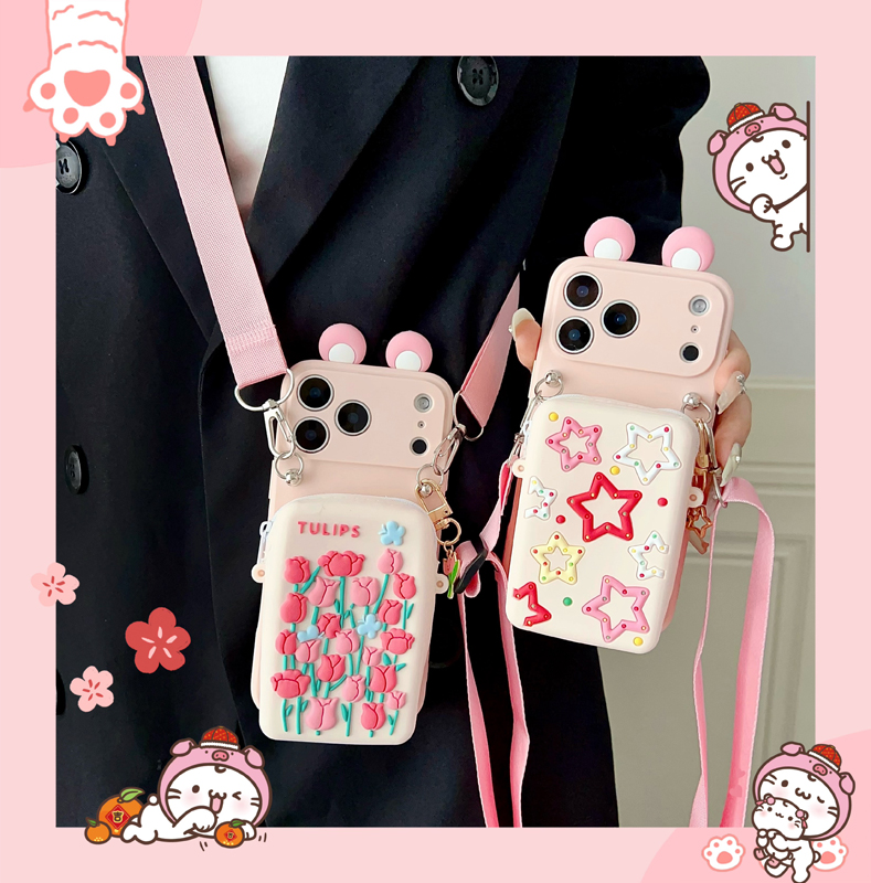 เคสกระเป๋าใส่บัตรลายดอกทิวลิปแ - Tech Accessories Iphone บทวิจารณ์และราคา