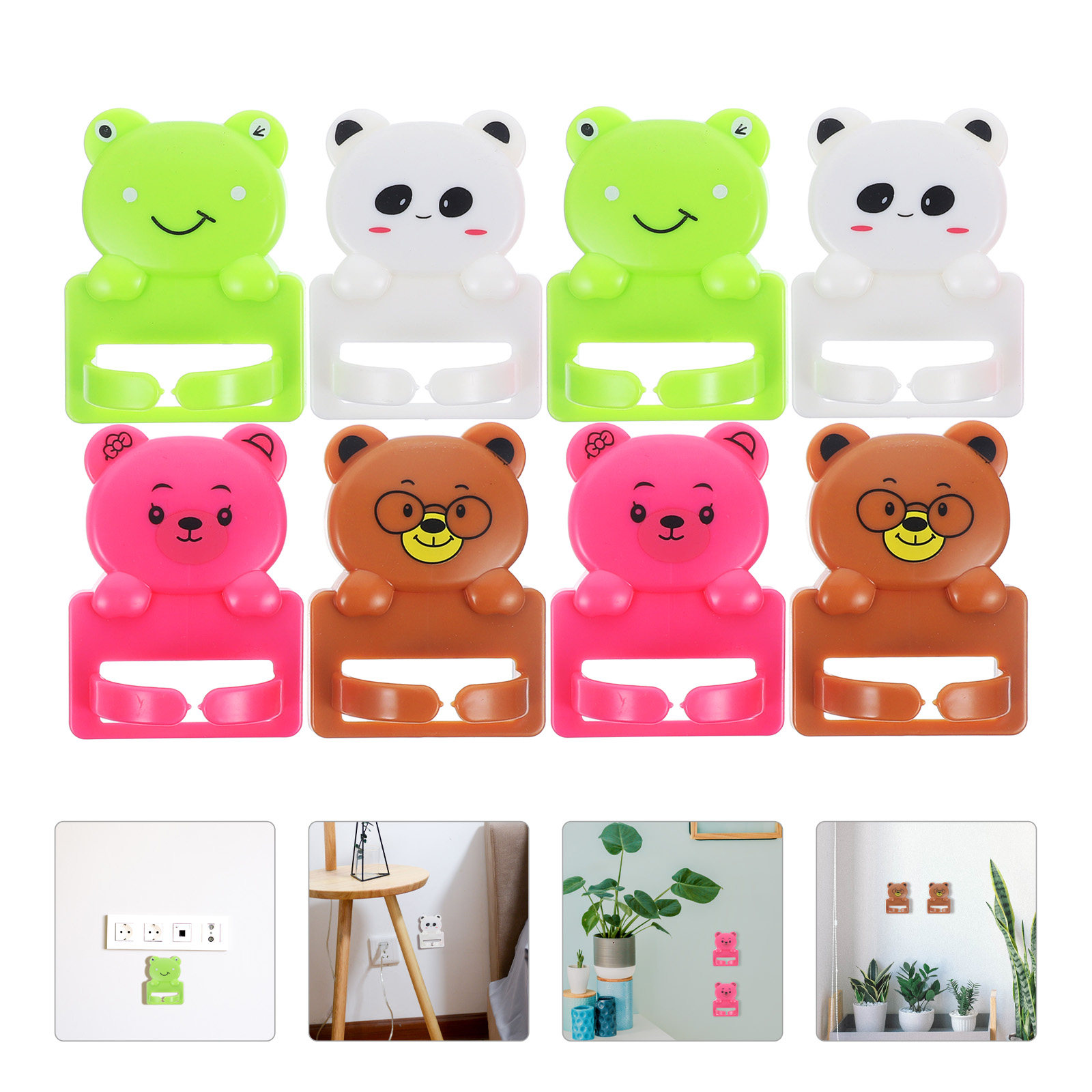 8 ชิ้น ตะขอแขวนแบบการ์ตูน ที่ย - Desk Cable Clip บทวิจารณ์และราคา