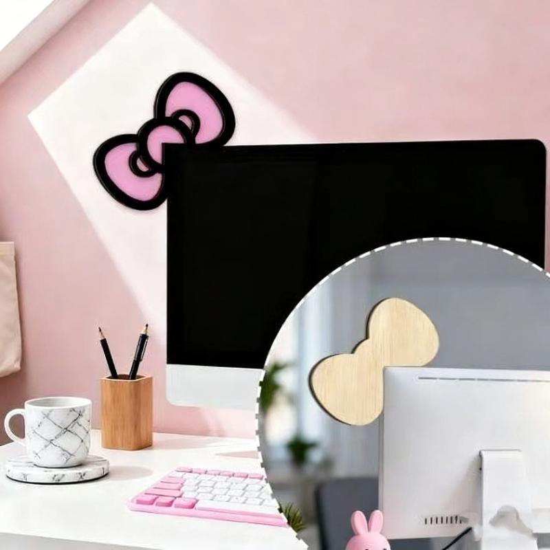 โบว์ไม้ตกแต่งหน้าจอ 1/2 ชิ้น น - Tech Accessories Desk บทวิจารณ์และราคา