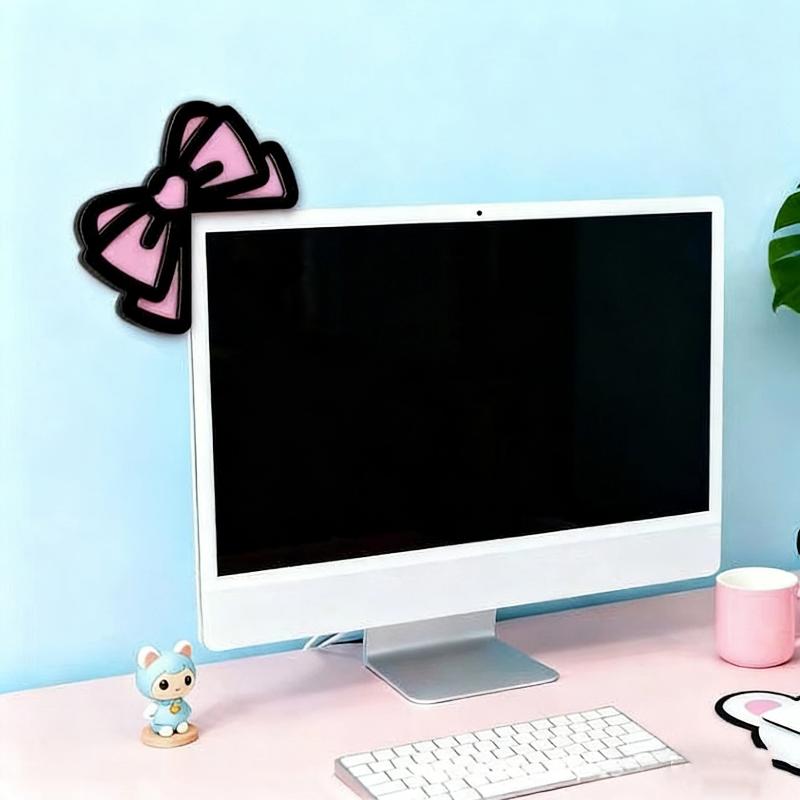 โบว์ไม้ตกแต่งหน้าจอ 1/2 ชิ้น น - Tech Accessories Desk บทวิจารณ์และราคา