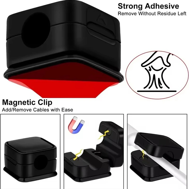 ที่หนีบสายแม่เหล็กแบบมีกาวสำหร - Desk Cable Clip บทวิจารณ์และราคา
