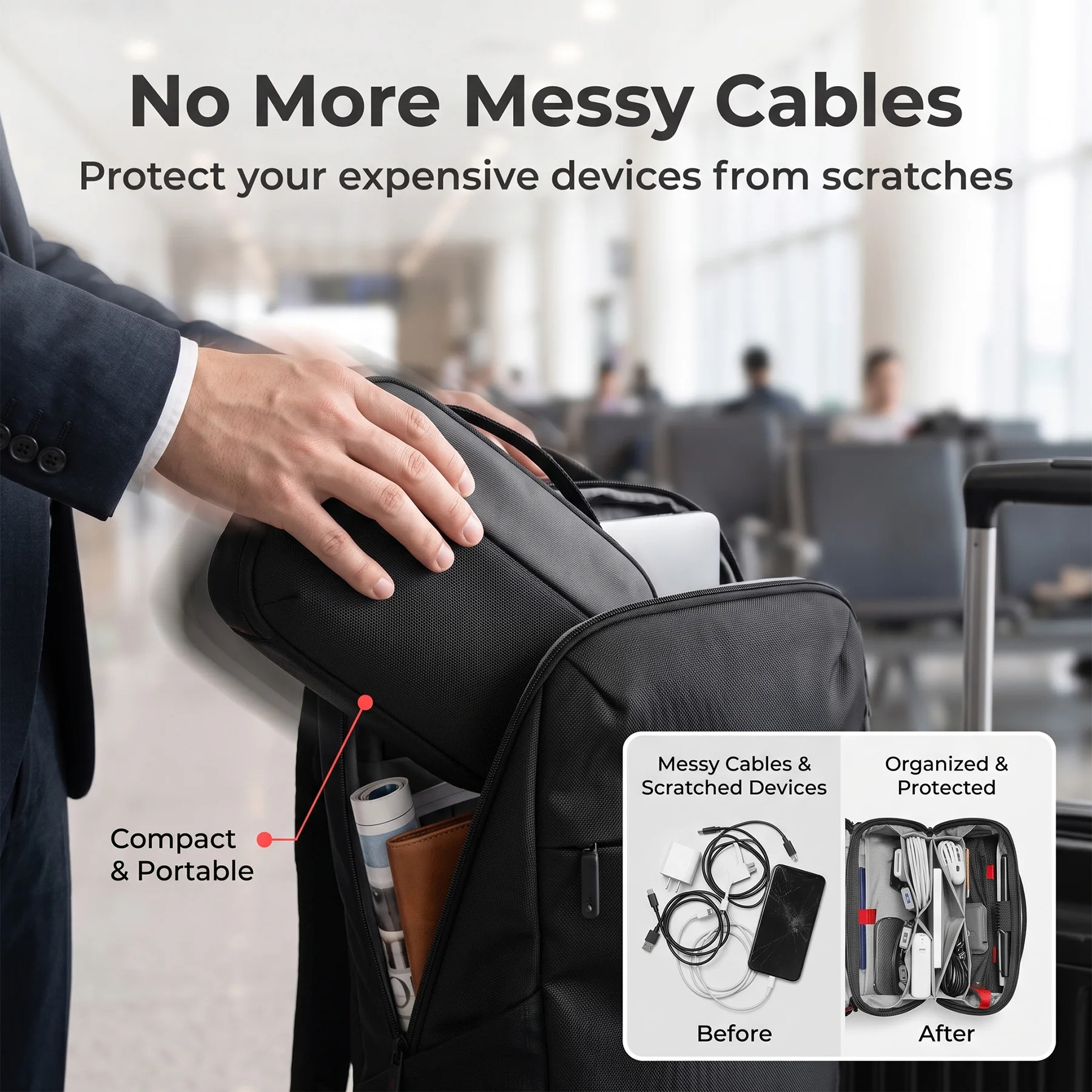 กระเป๋าจัดระเบียบอุปกรณ์เทคโนโ - Tech Accessories Travel บทวิจารณ์และราคา