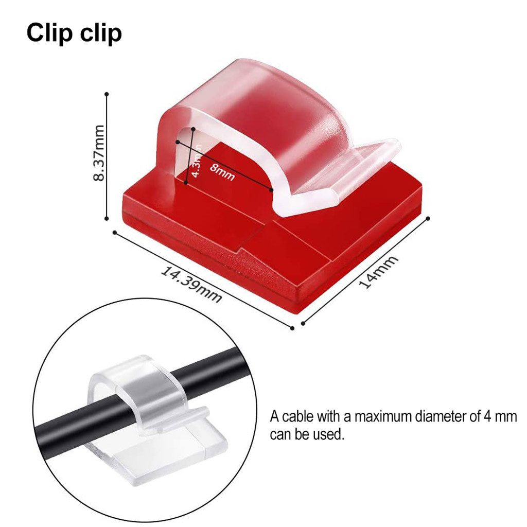 10/20/50PCS CABLE Organizer คล - Desk Cable Clip บทวิจารณ์และราคา