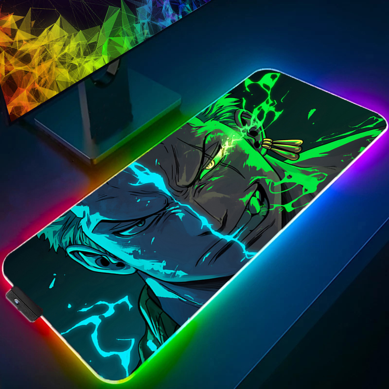 ONE PIECE Zoro Mouse Pad RGB อ - Tech Accessories Desk บทวิจารณ์และราคา