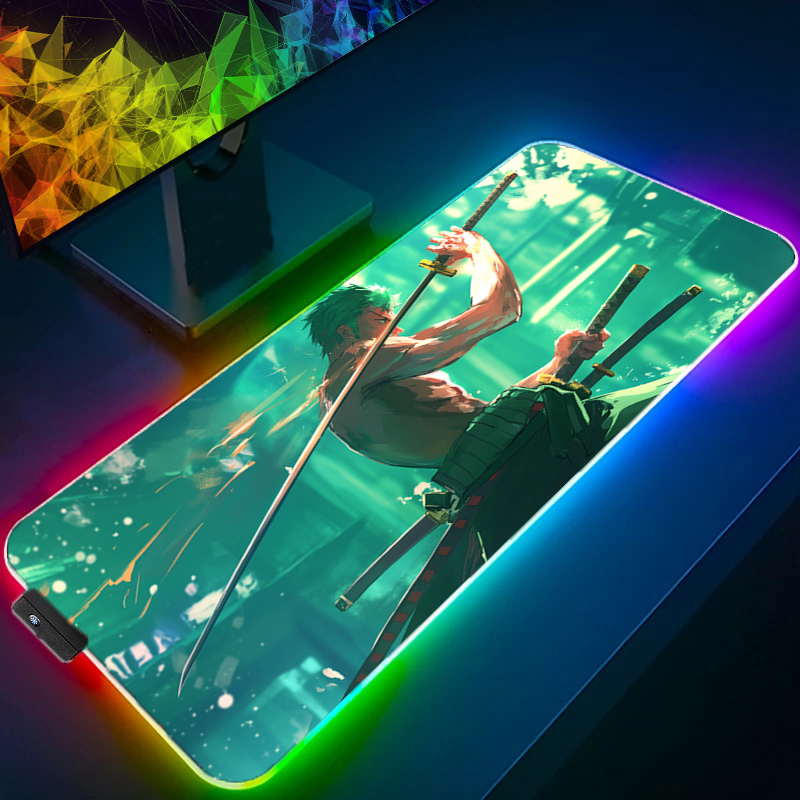 ONE PIECE Zoro Mouse Pad RGB อ - Tech Accessories Desk บทวิจารณ์และราคา