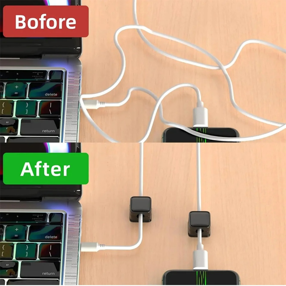 ที่เก็บสายเคเบิลแบบแม่เหล็ก ที - Desk Cable Clip บทวิจารณ์และราคา