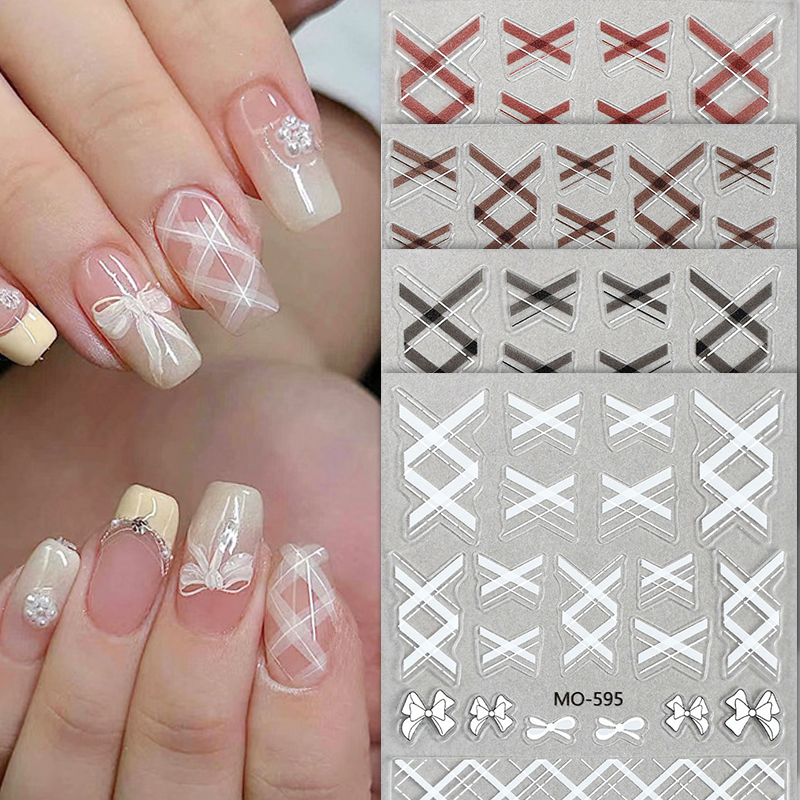 1 PC สีขาว Bowknot ตกแต่งเล็บ  - Y2K Tech Accessories บทวิจารณ์และราคา